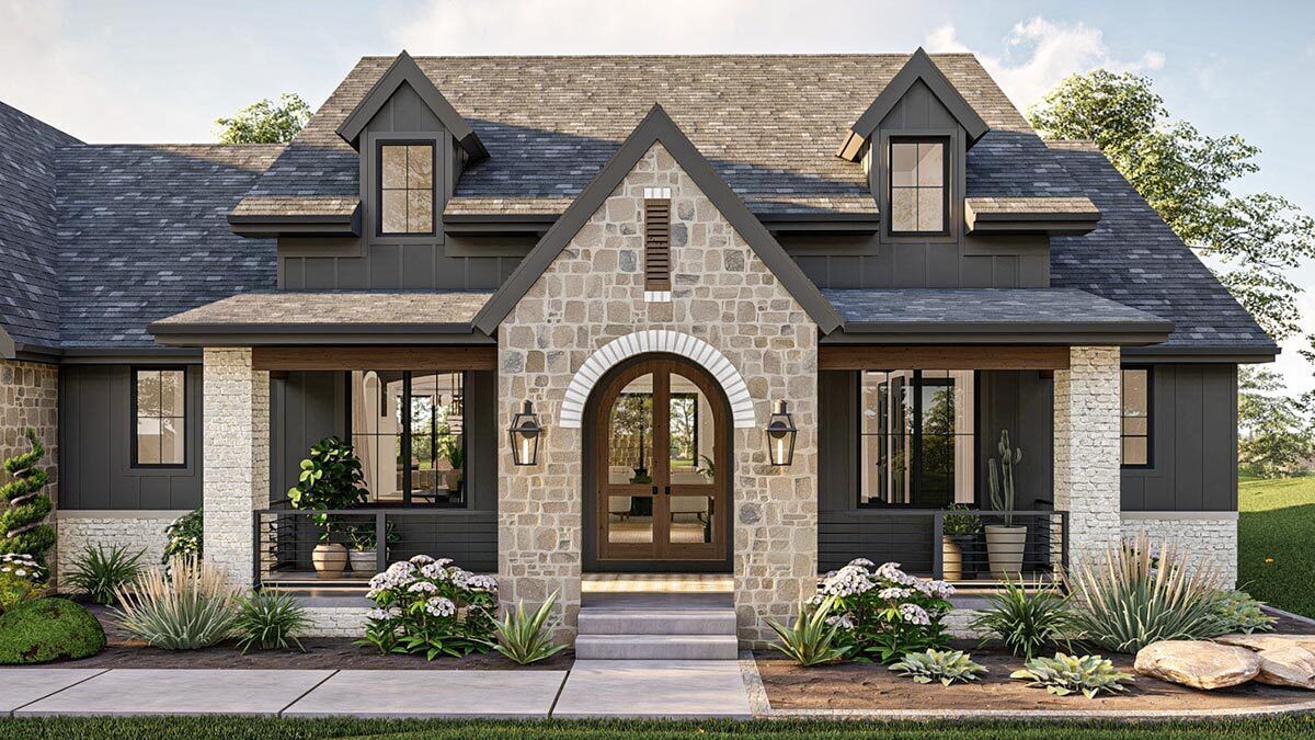 Tour this Stunning Transitional Modern Cottage Home Architectural Designs