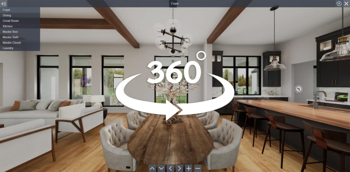 360° Virtual House Plan Tour Interactive Tour 3D Virtual Walkthrough