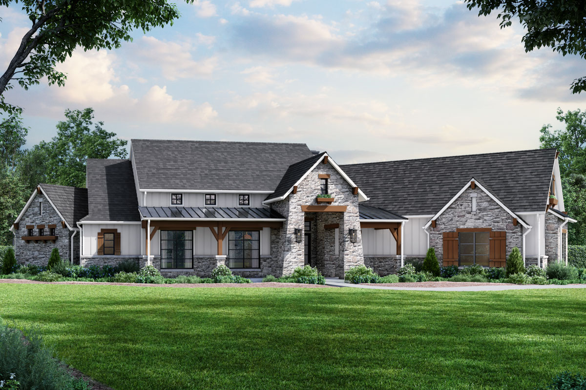 Plan 915062CHP
EXCLUSIVE
4-Bed Charming Country House Plan with Spacious Outdoor Living - 3503 Sq Ft Interactive 360° Tours