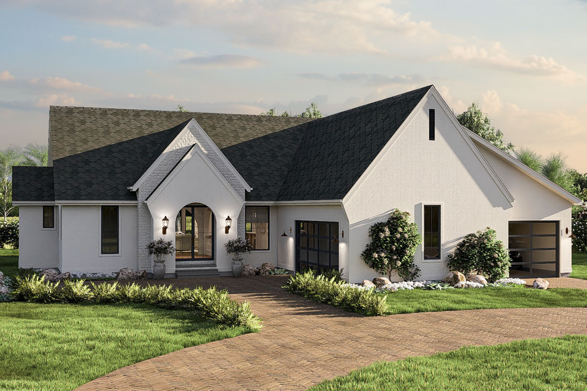 July 2024 Wrap-Up Plan 623417DJ
3-Bed Transitional House Plan with 3-Car Garage - 2529 Sq Ft