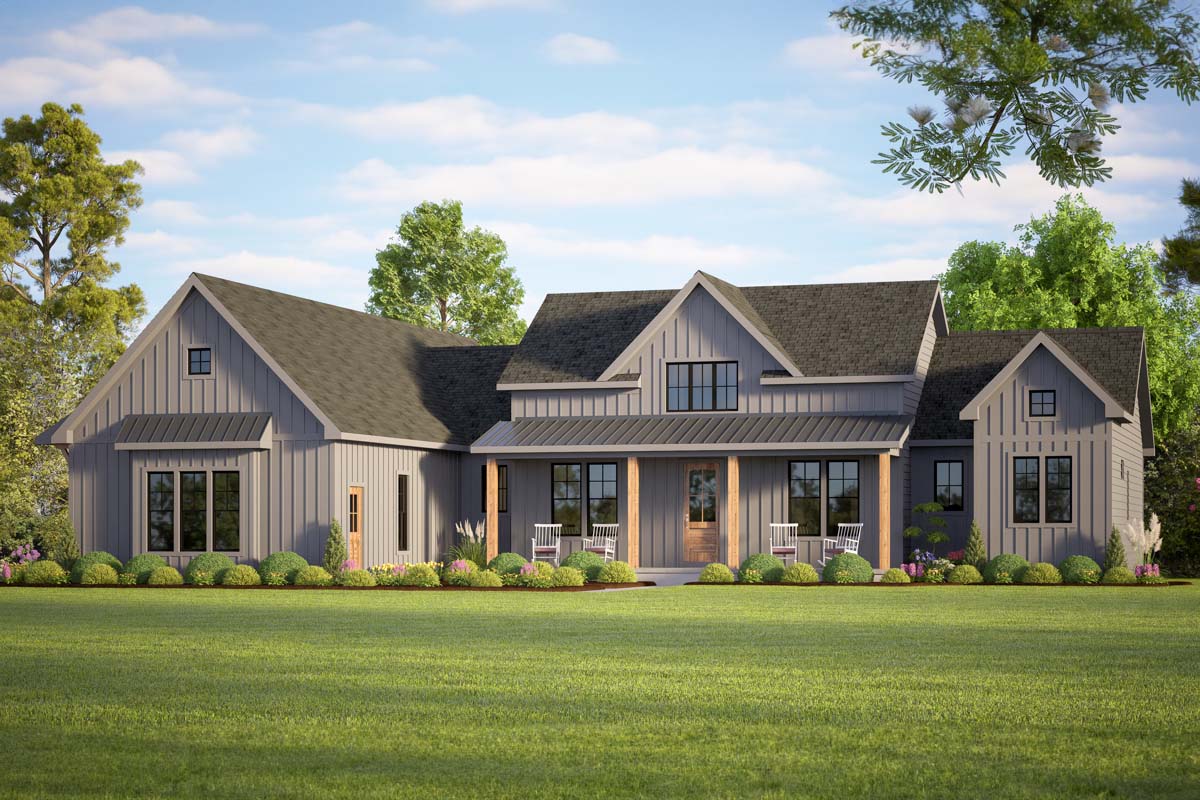 Plan 790158GLV
EXCLUSIVE
3-Bed Modern Farmhouse Plan with Formal Dining and Jack and Jill Bath - 2305 Sq Ft Quality Home Designs