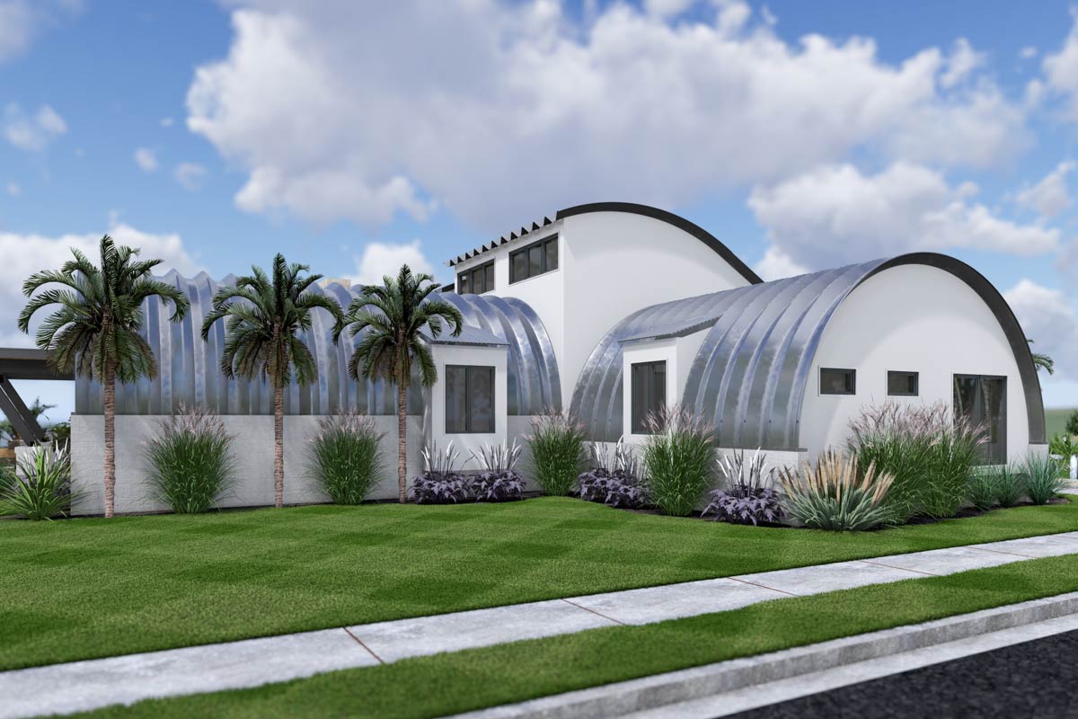 Quonset Hut Barndominium - Plan 16931WG