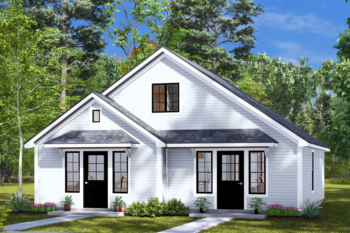 Plan 52375WM - Duplex House Plans
