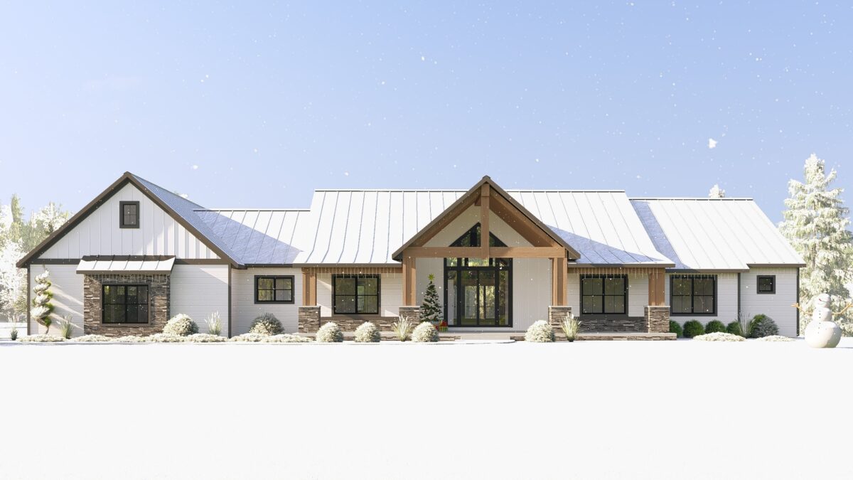 Plan 135255GRA Mountain Ranch House Plan with Spectacular Rear Views - 2489 Sq Ft