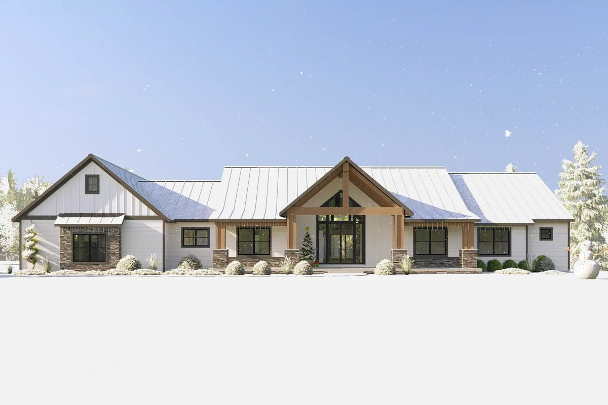 Plan 135255GRA
Mountain Ranch House Plan with Spectacular Rear Views - 2489 Sq Ft