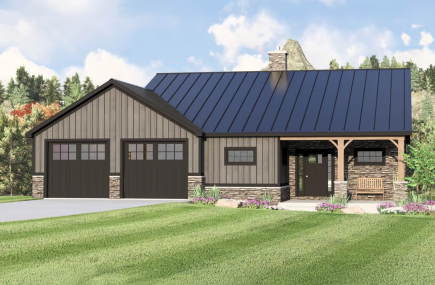 Plan 135339GRA 1-Bed Rustic Mountain House Plan with Optional Lower Level - 1484 Sq Ft