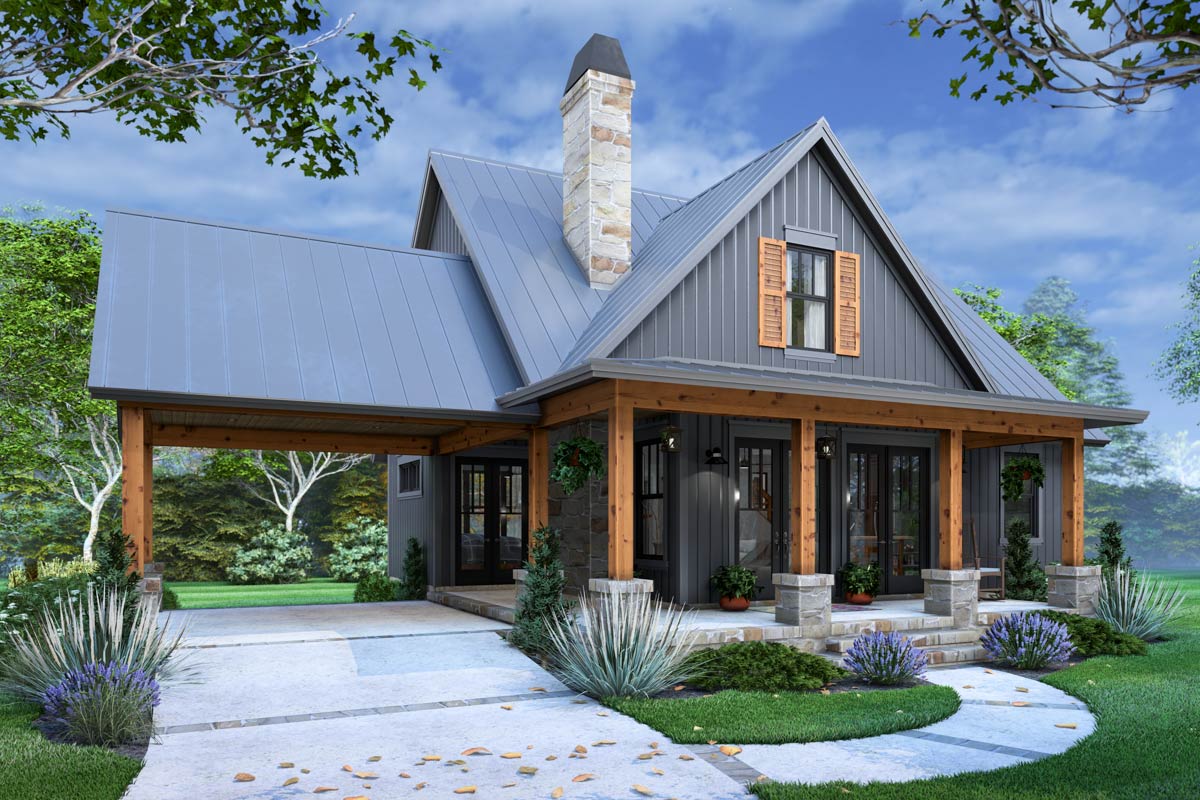 Plan 16939WG
4-Bed New American House Plan with Veranda and Carport - 1428 Sq Ft | House Plans