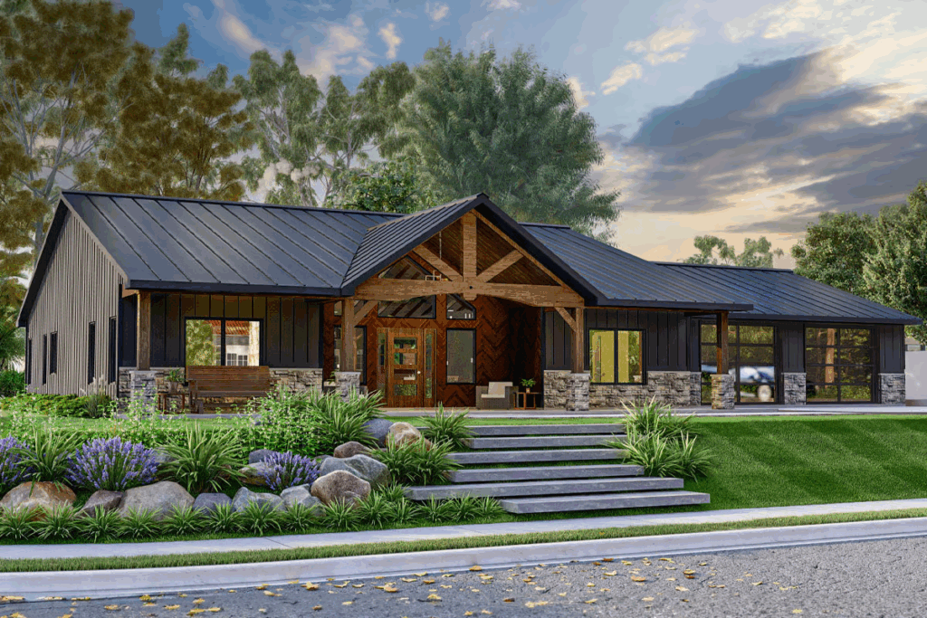Plan 135188GRA
One-Story Country Craftsman House Plan with Vaulted Great Room and 2-Car Garage - 2030 Sq Ft