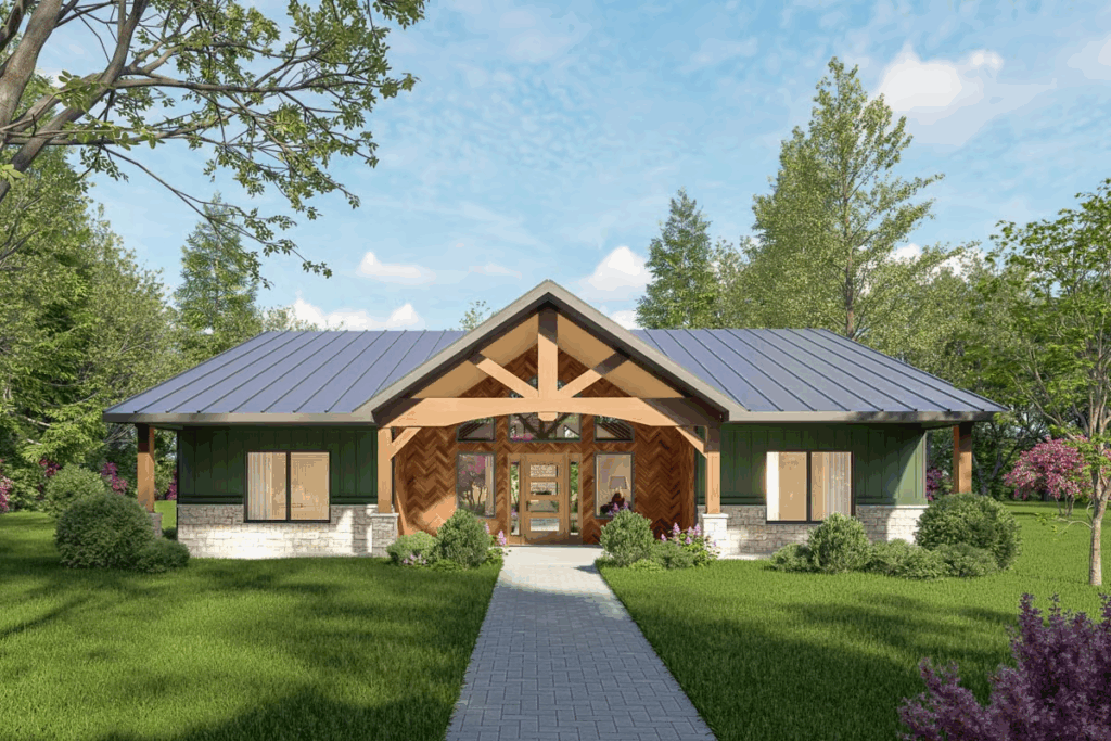 Plan 135143GRA
One-Story Country Craftsman House Plan with Vaulted Great Room - 2030 Sq Ft