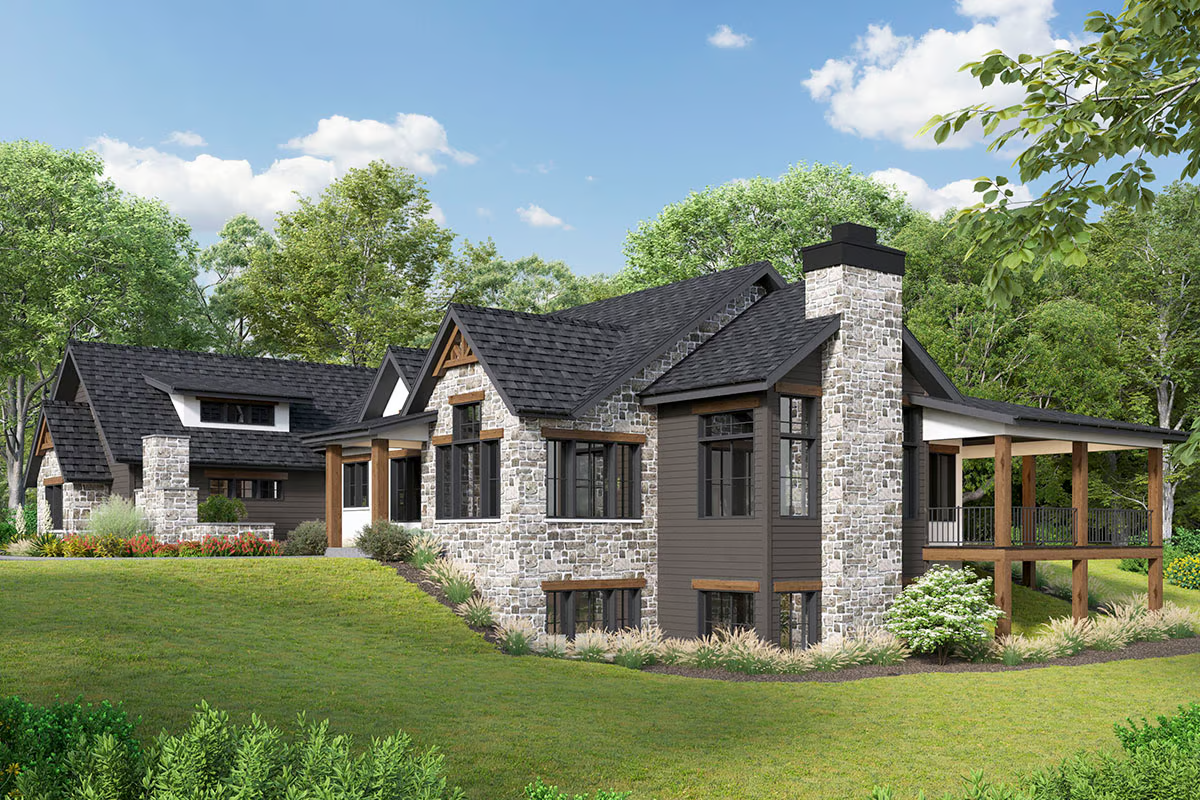 Daylight Basement Foundation - Plan 95174RW
Luxurious New American-style Craftsman House Plan with Finished Lower Level