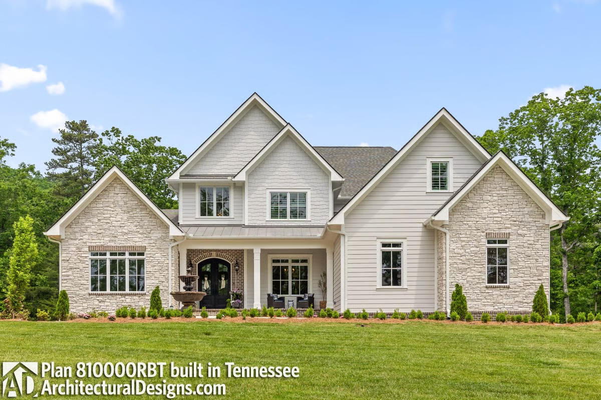 Plan 810000RBT
New American Home Plan with Master Sitting Room and Adjoining Office