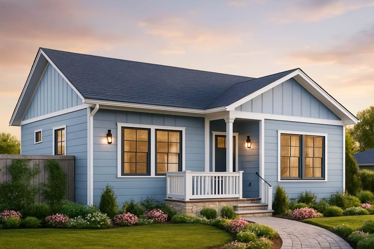 Plan 833055WAT
Exclusive
2-Bed ADU Cottage House Plan Under 1000 Sq Ft