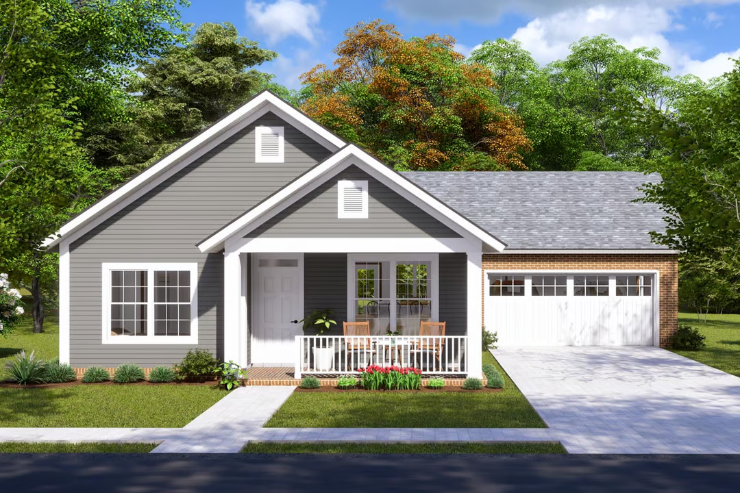 House Plans - Plan 52251WM
3 Bed Narrow Lot Cottage with Garage - 1397 Sq Ft