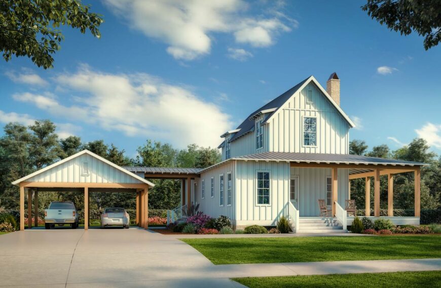 Plan 170000ADS Two-Story Classic Farmhouse Plan with Wrap-Around Porch